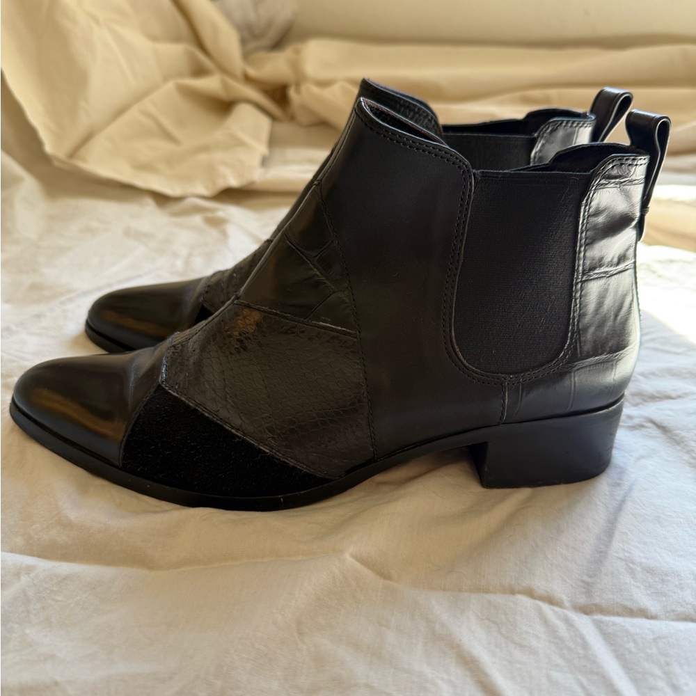 Coach Black Patchwork Ankle Boots - image 2